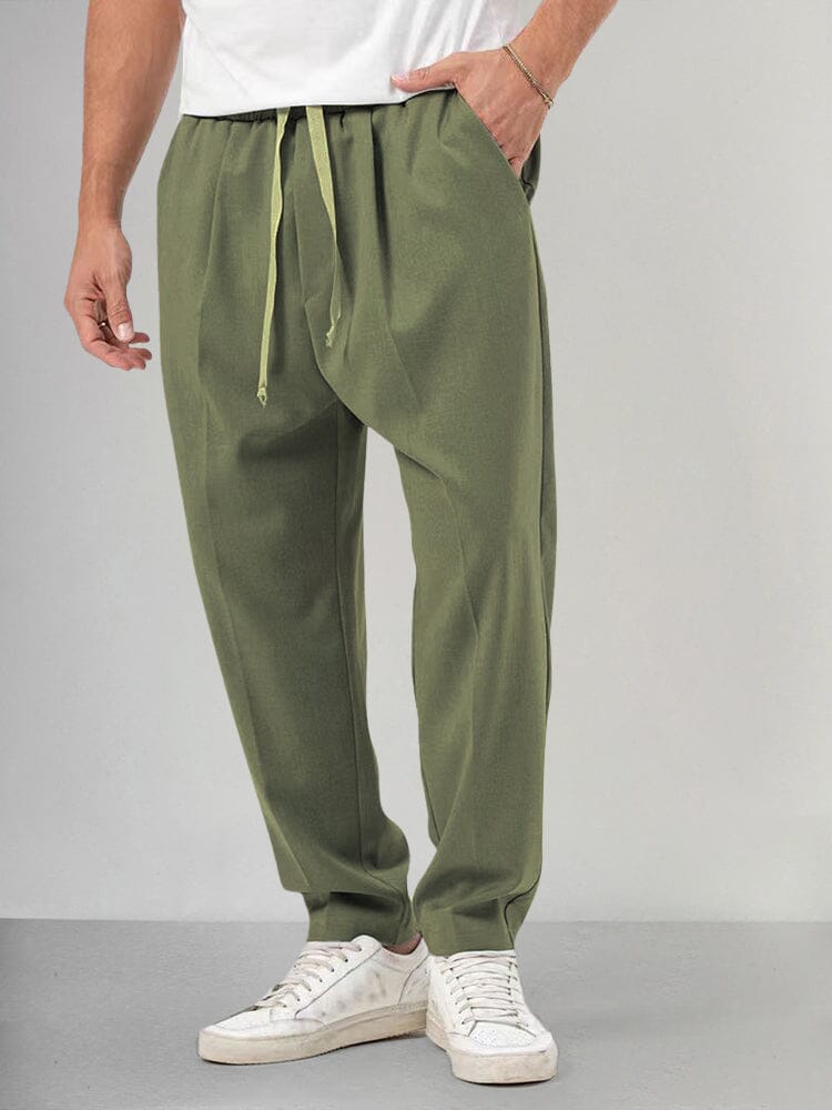 Broek met trekkoord heren – Comfortabele casual broek met knopen en stijl