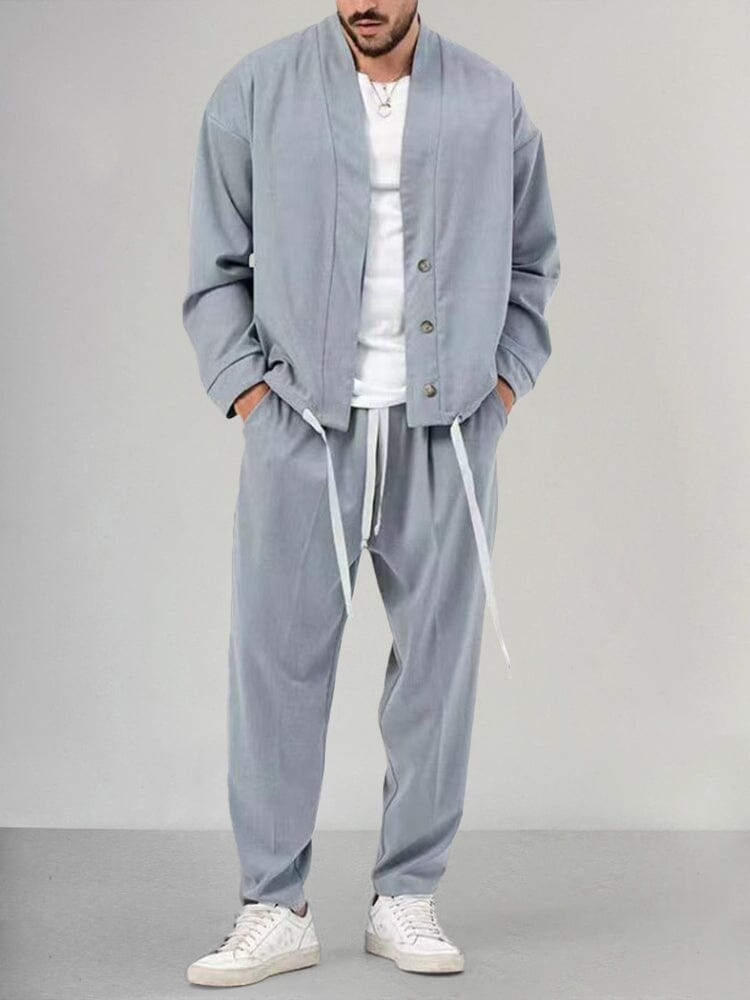Broek met trekkoord heren – Comfortabele casual broek met knopen en stijl