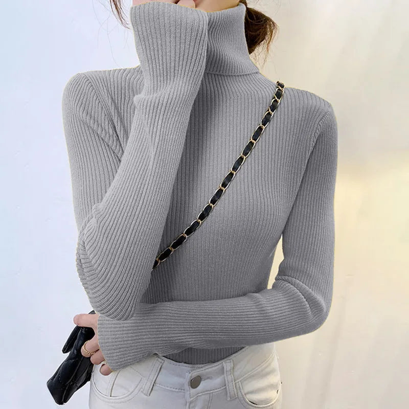 Dames Gebreide Coltrui – Warme en Stijlvolle Trui voor Herfst en Winter