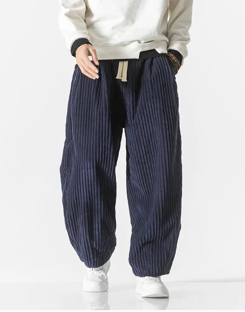 Losse Rechte Broek Heren – Comfortabele Casual Broek van Katoen voor Dagelijks Gebruik