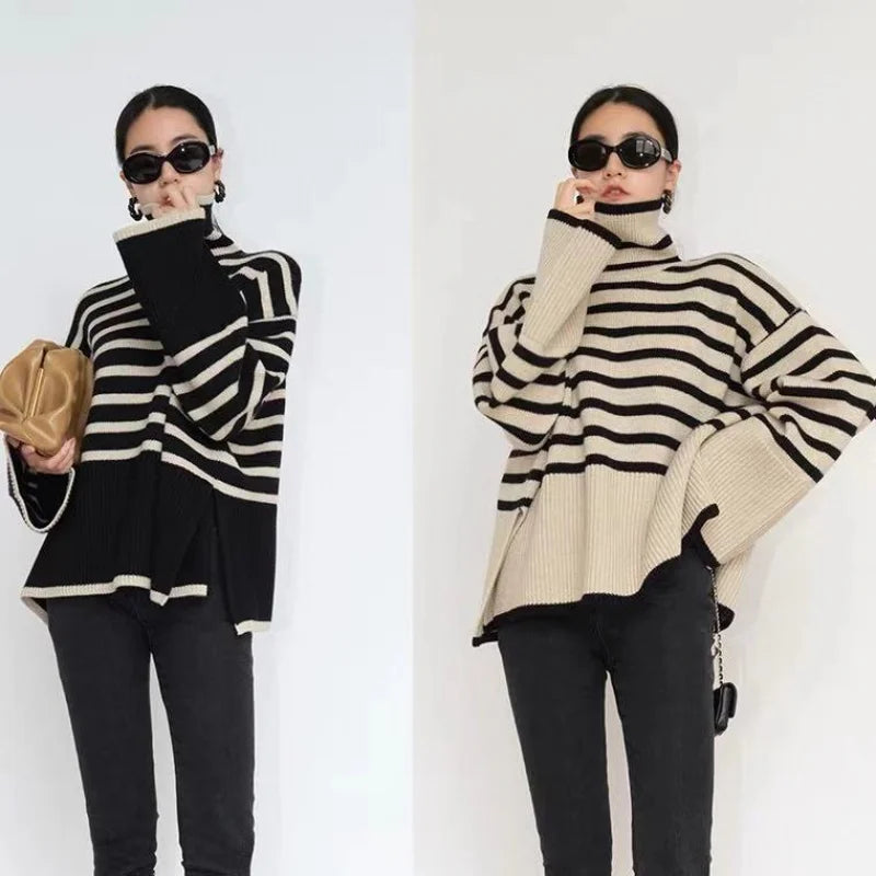 Coltrui Dames – Gestreepte Trui van Katoen voor Casual en Chic Look