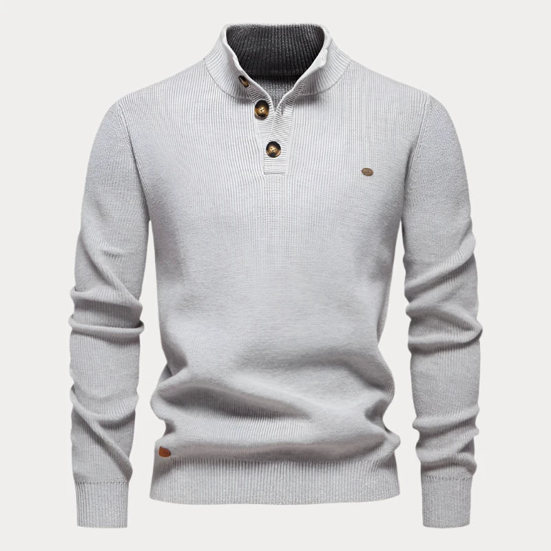 Pullover heren – Opstaande kraag, comfortabele trui voor casual en sportief gebruik