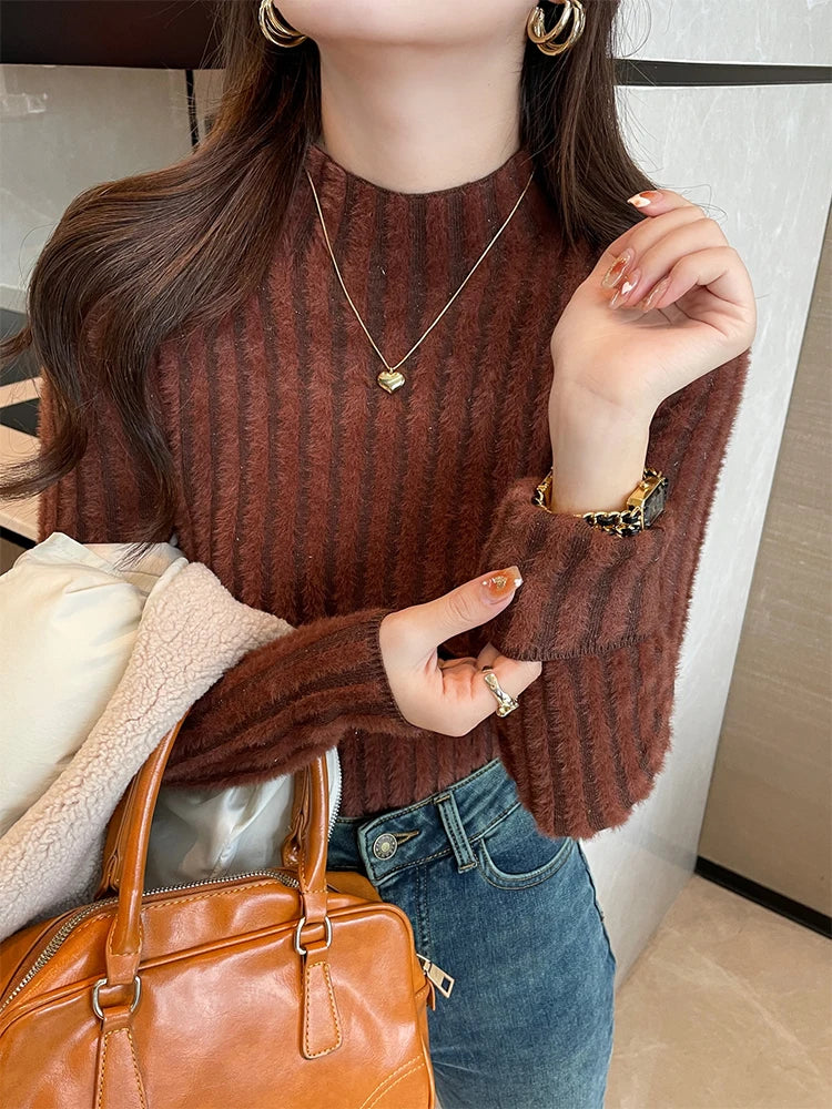 Dames Pullover – Elegante Trui van Katoen met Lange Mouwen voor Casual en Feest