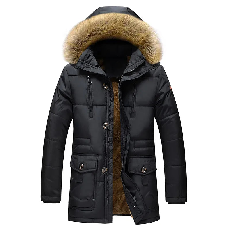 Heren Parka – Waterdichte parka met meerdere zakken en warme voering