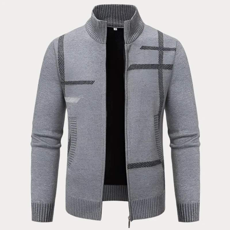 Herenpullover met opstaande kraag – Comfortabele trui met zijzakken voor casual stijl