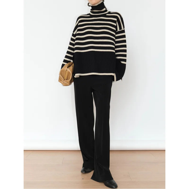 Coltrui Dames – Gestreepte Trui van Katoen voor Casual en Chic Look