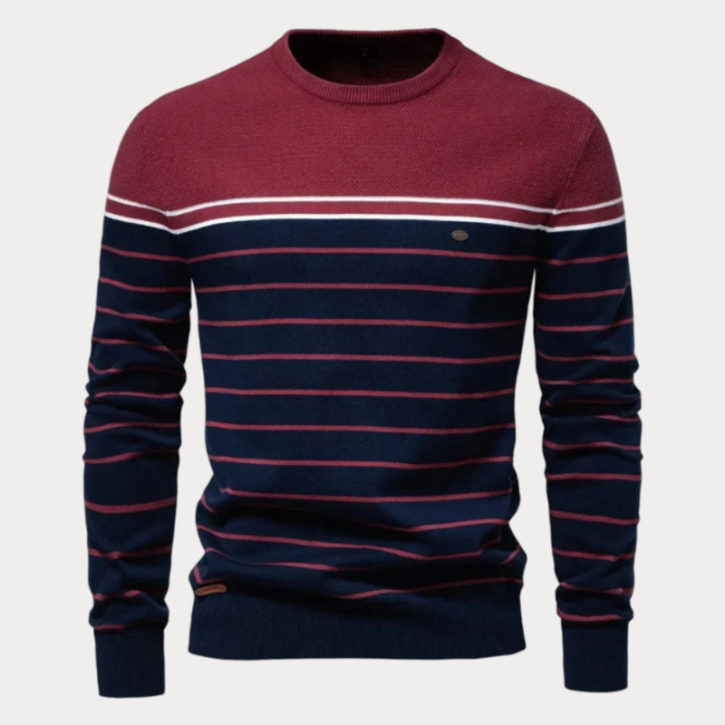 Gestreepte Pullover Heren – Comfortabele Trui met Ronde Hals en Stijlvolle Design
