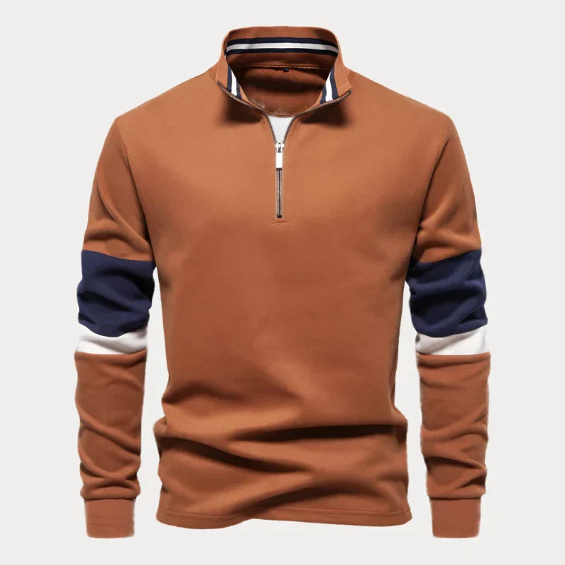 Herenpullover met Rits – Comfortabele Kwart Rits Trui voor Herfst en Winter