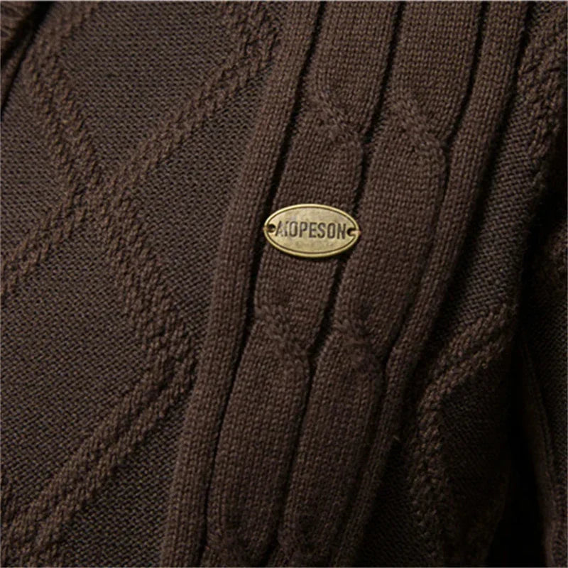Heren Cardigan V-hals – Stijlvolle Knopen Cardigan van Katoen voor Casual en Formeel