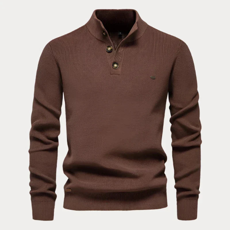 Pullover heren – Opstaande kraag, comfortabele trui voor casual en sportief gebruik