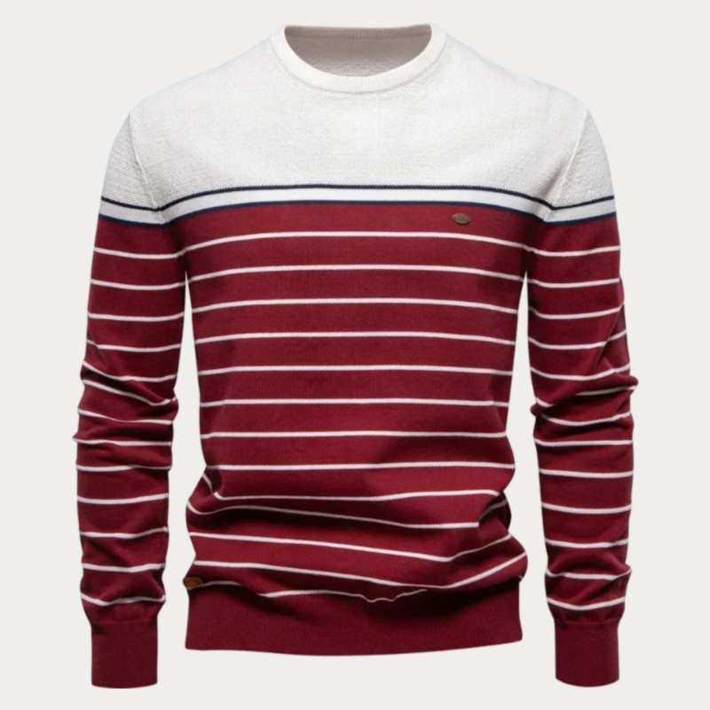 Gestreepte Pullover Heren – Comfortabele Trui met Ronde Hals en Stijlvolle Design