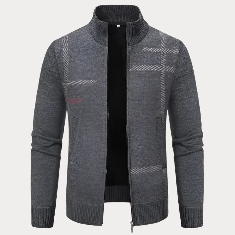 Herenpullover met opstaande kraag – Comfortabele trui met zijzakken voor casual stijl