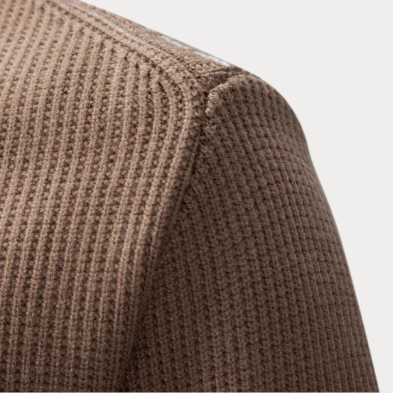 Slim Fit Trui Heren – Klassieke Gebreide Trui van Katoen voor Casual en Formeel