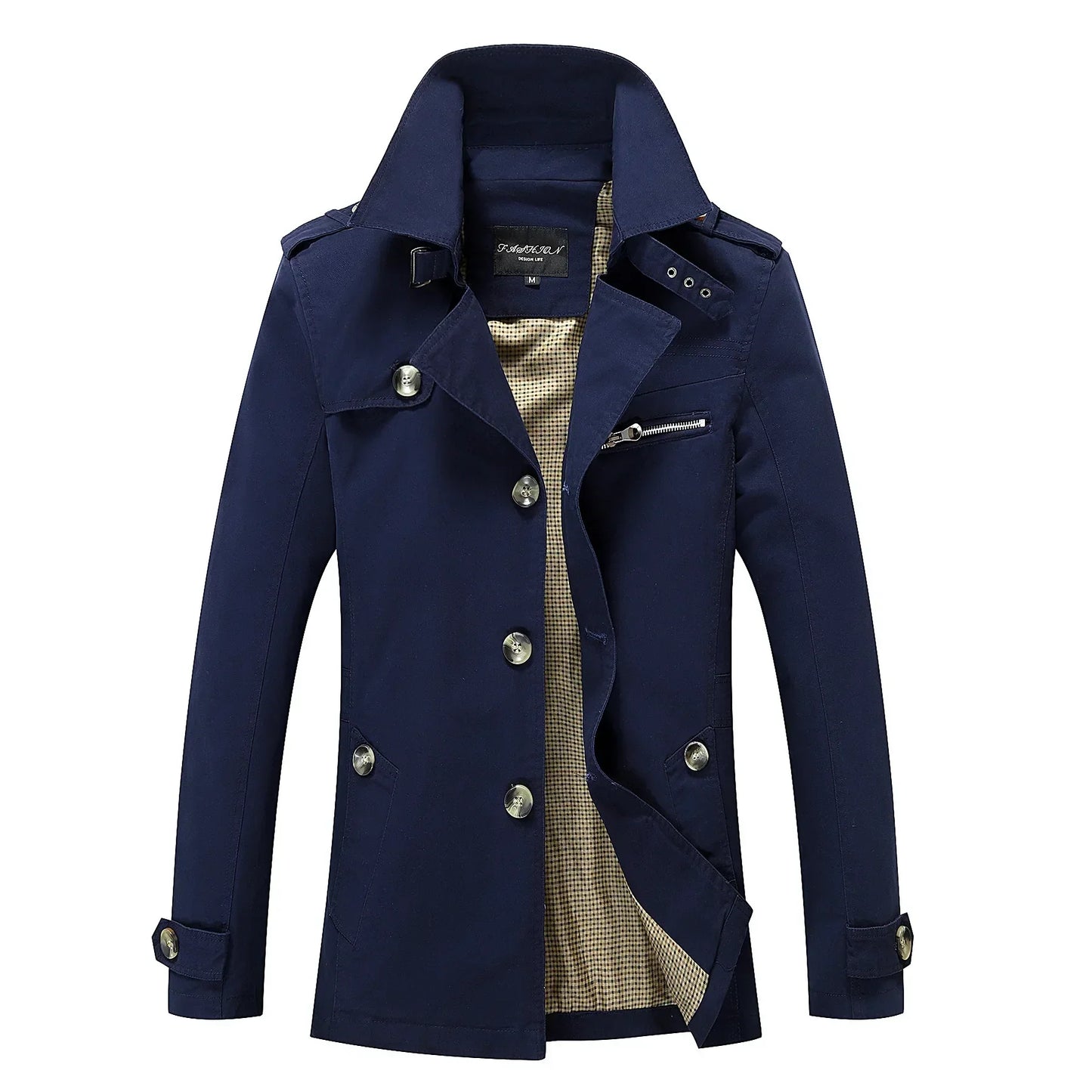 Heren Button-down Jack met Borstzak – Stijlvol en Comfortabel Overhemd