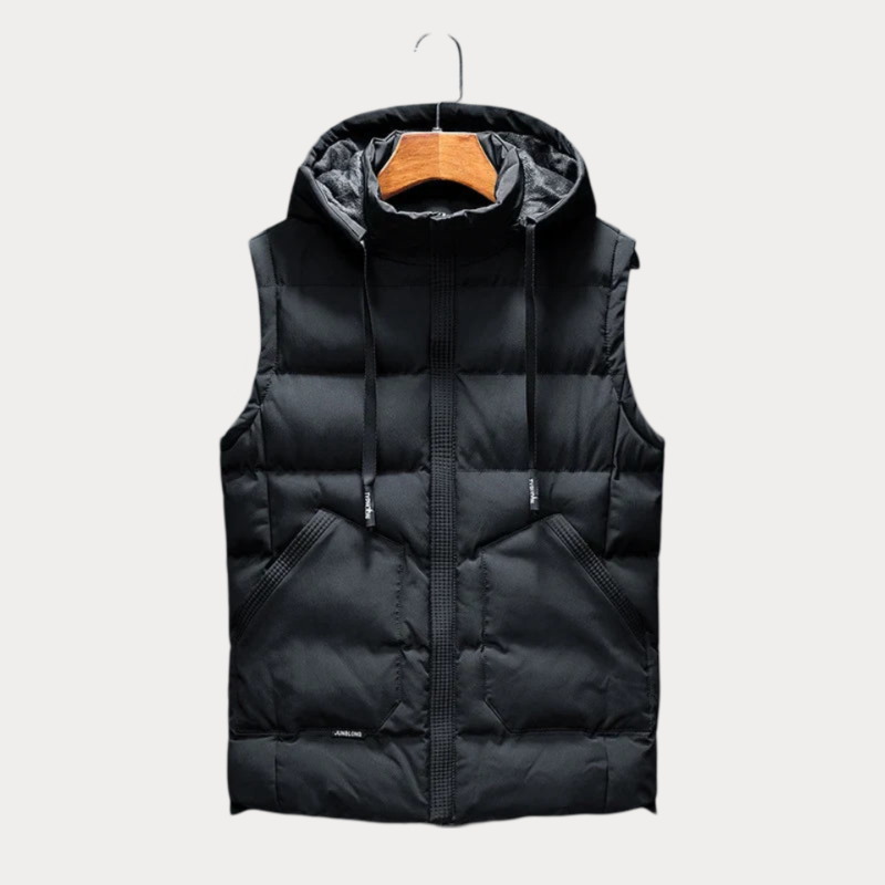 Heren Vest met Capuchon – Comfortabel Hoodie met Voorkantzak voor Casual Stijl