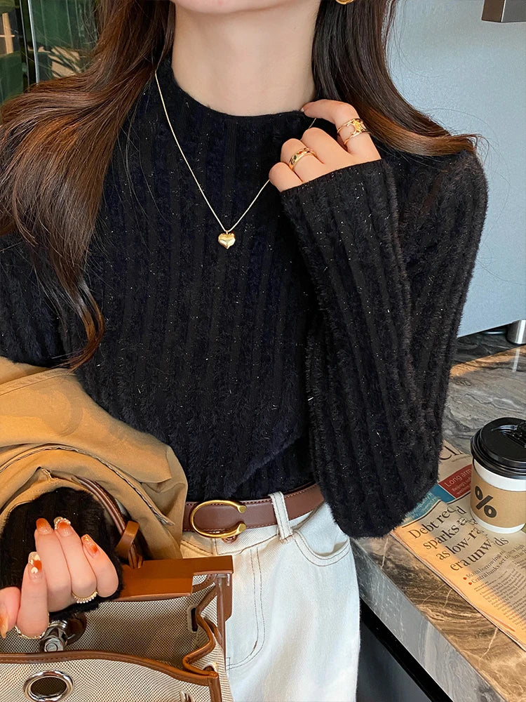 Dames Pullover – Elegante Trui van Katoen met Lange Mouwen voor Casual en Feest