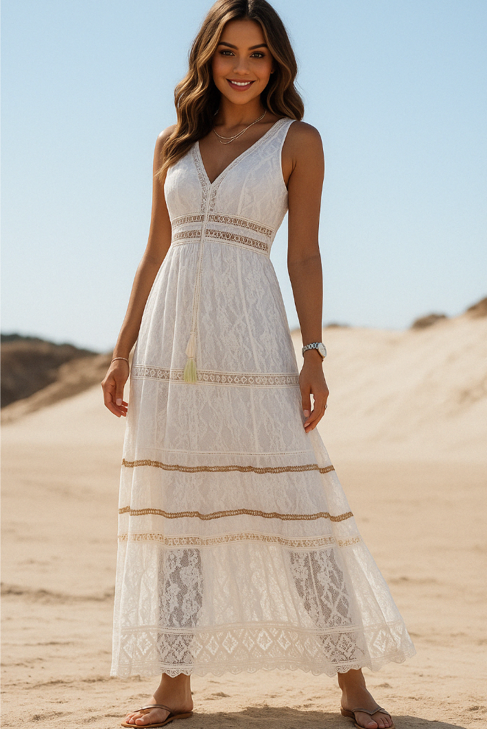 Maxi jurk boho stijl – Lange jurk met bloemenprint, ideale zomeroutfit
