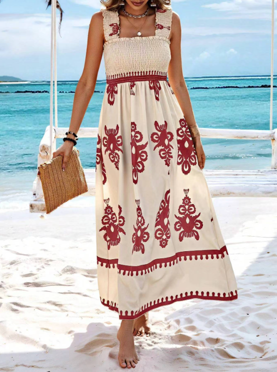Zomerjurk Maxi voor Vrouwen – Flatterende Lange Jurk met Elegante Snit