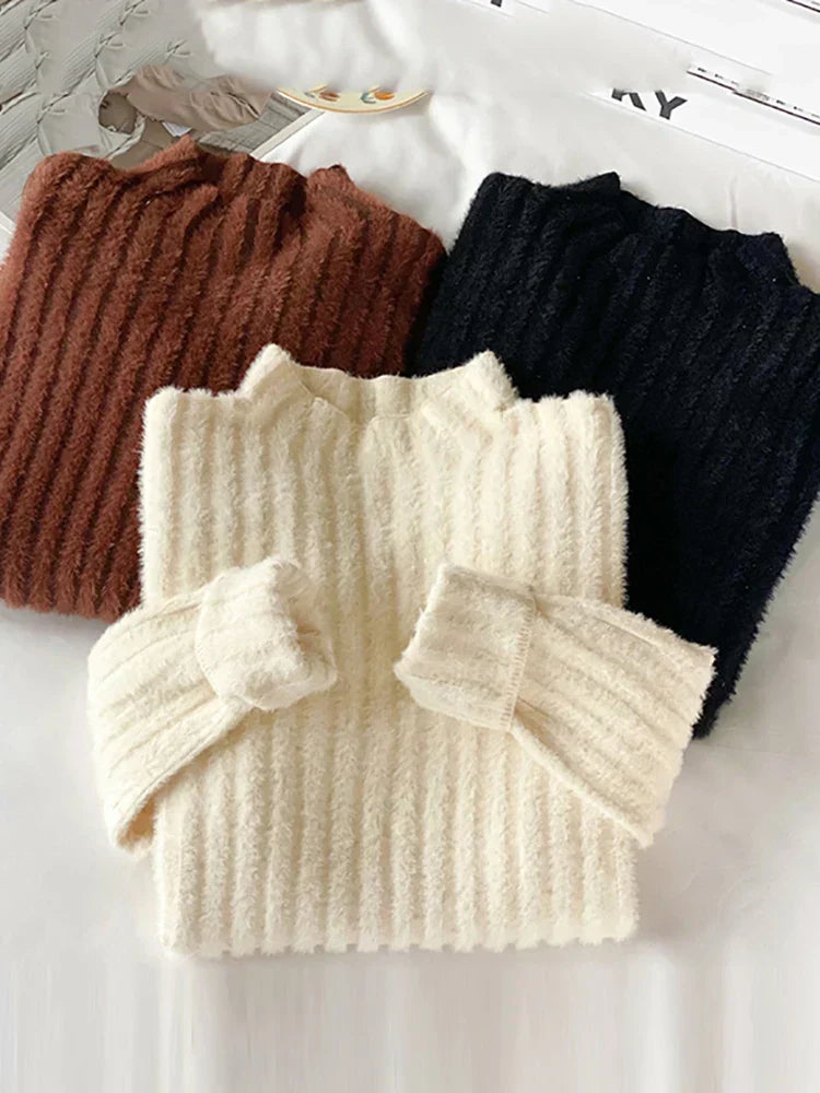 Dames Pullover – Elegante Trui van Katoen met Lange Mouwen voor Casual en Feest