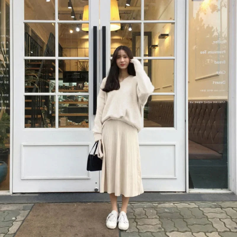 Dames V-hals Trui Oversized – Comfortabele Trui voor Casual en Chic Outfits