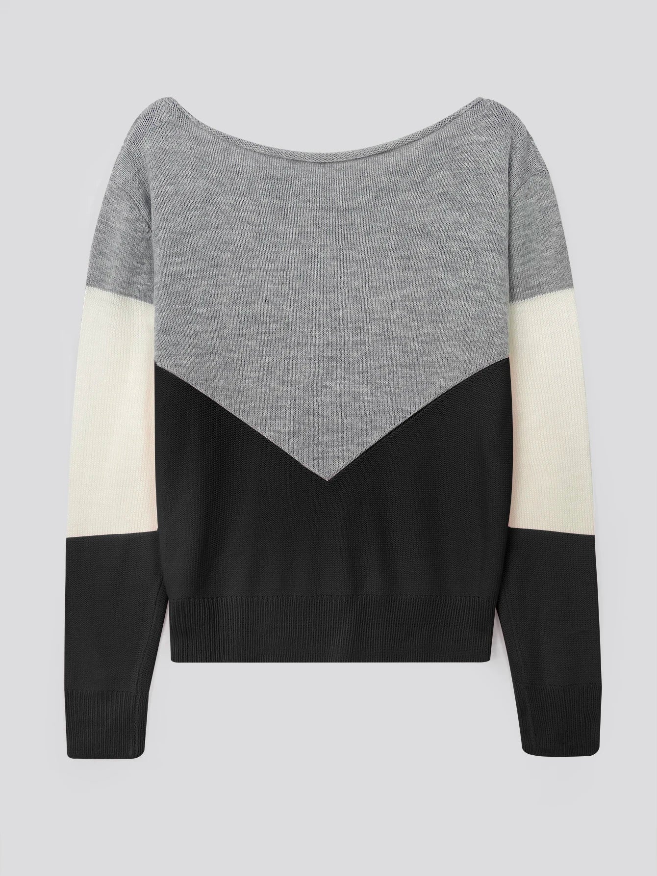Dames trui – Comfortabele gebreide trui met ronde hals en lange mouwen