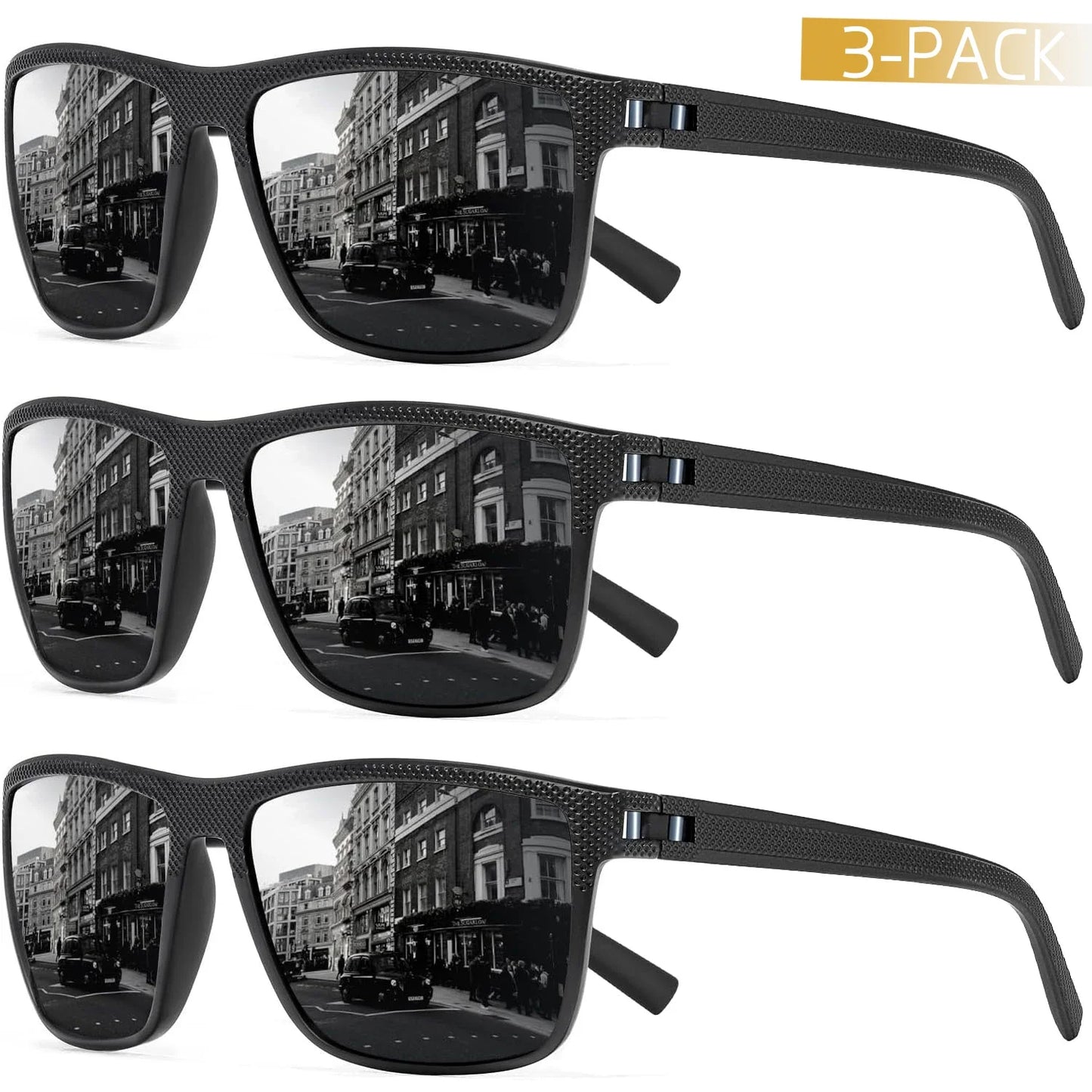 Gepolariseerde Zonnebril 3-Pack UV-Bescherming