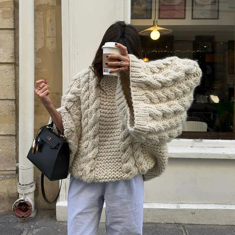Oversized Trui Dames – Comfortabele Trui met Lange Mouwen en Zachte Stof