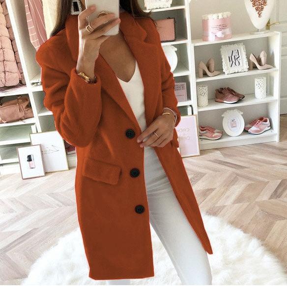 Lange jas dames – Elegante trenchcoat met ceintuur voor herfst en winter