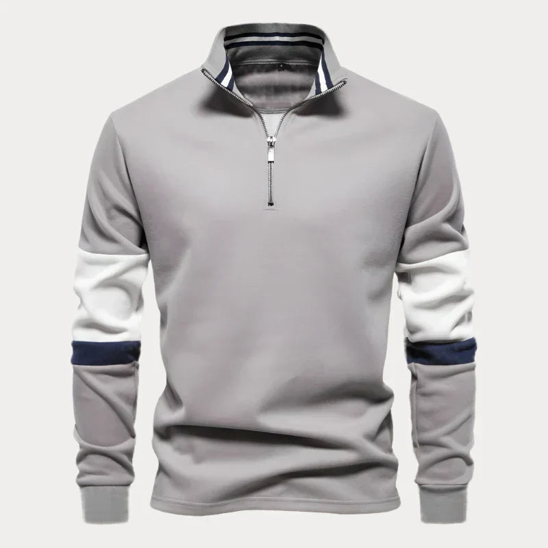 Herenpullover met Rits – Comfortabele Kwart Rits Trui voor Herfst en Winter