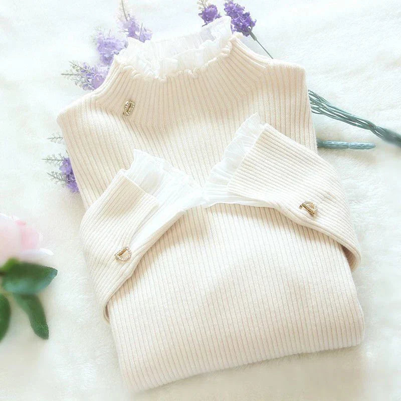 Dames-Trui – Lettuce-Uitsnijding Trui met Trendy Design en Comfortabel Materiaal