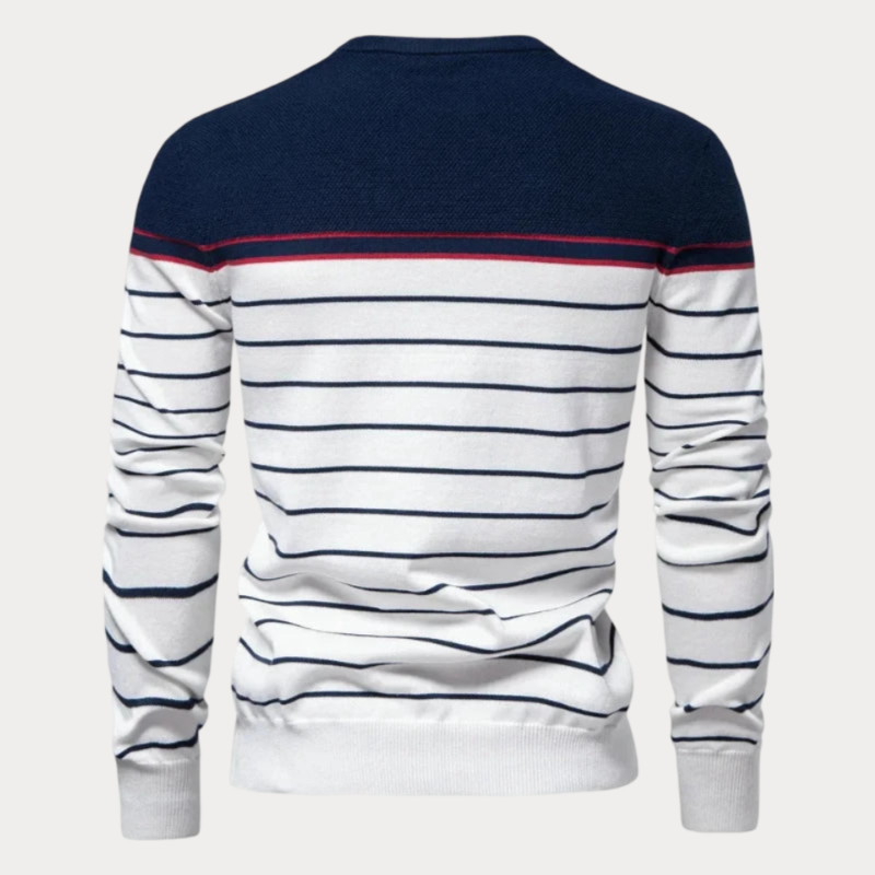 Gestreepte Pullover Heren – Comfortabele Trui met Ronde Hals en Stijlvolle Design