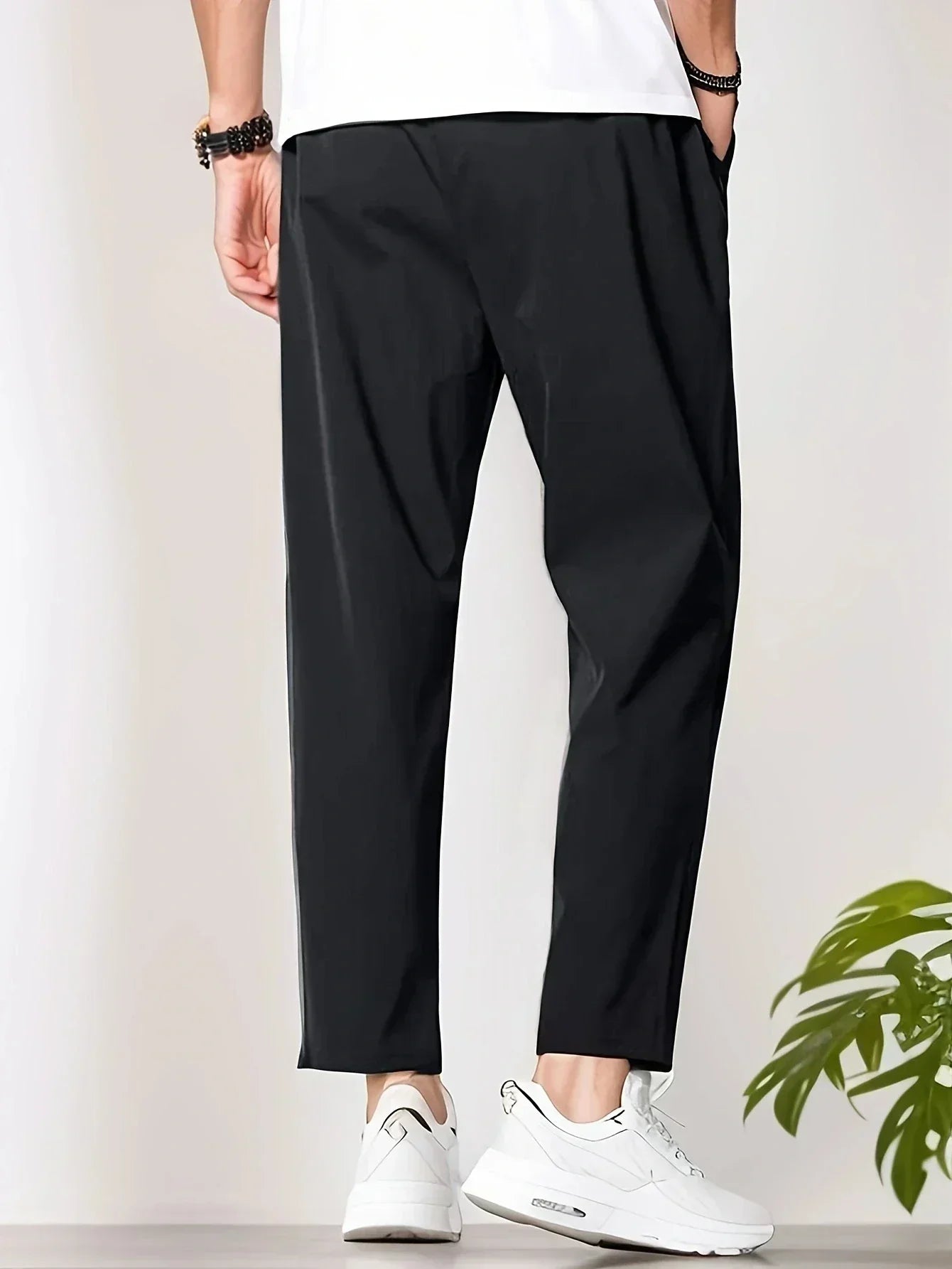Broek voor heren – Comfortabele trekkoordbroek van katoen voor casual gebruik