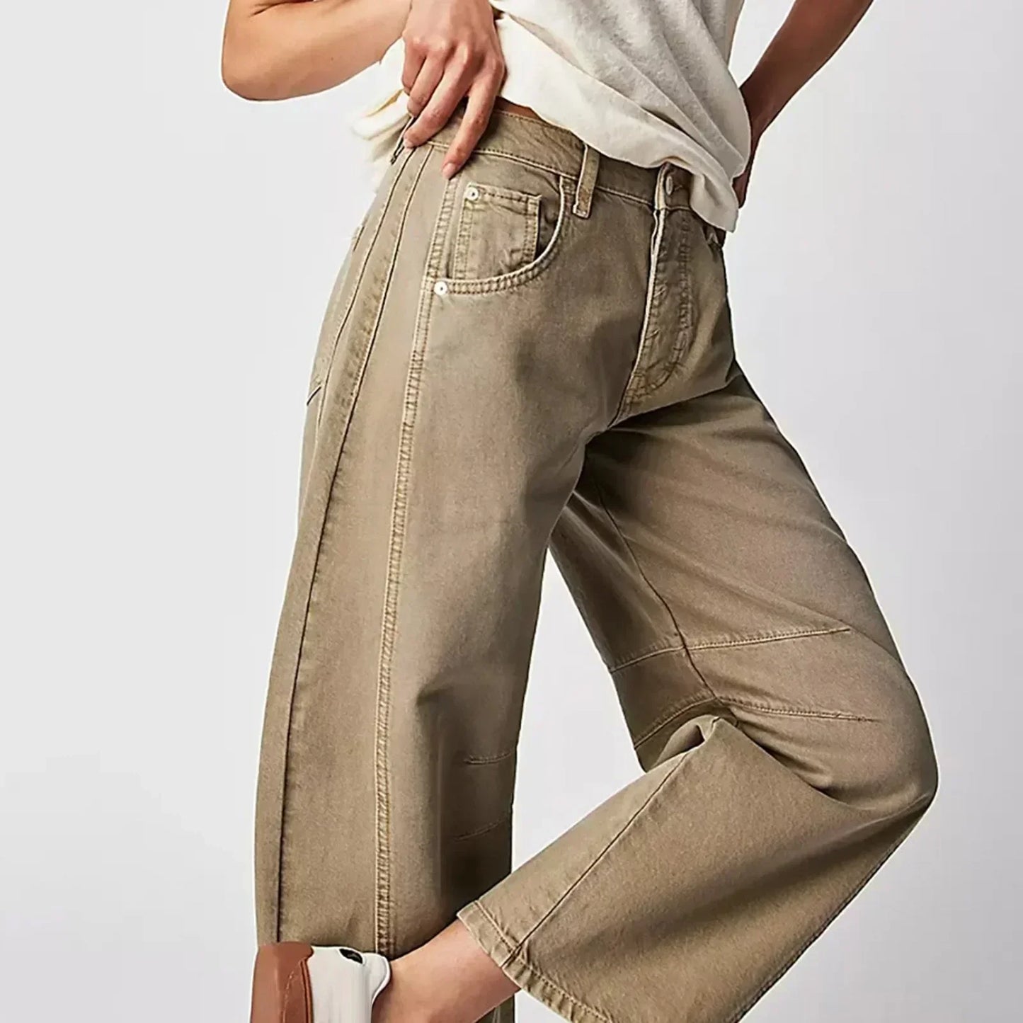Dames Jeans met Wijde Pijpen – Comfortabele en Trendy Broek voor Casual Outfits