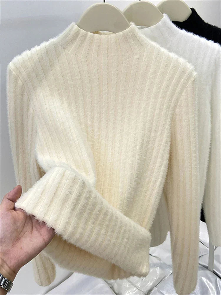 Dames Pullover – Elegante Trui van Katoen met Lange Mouwen voor Casual en Feest