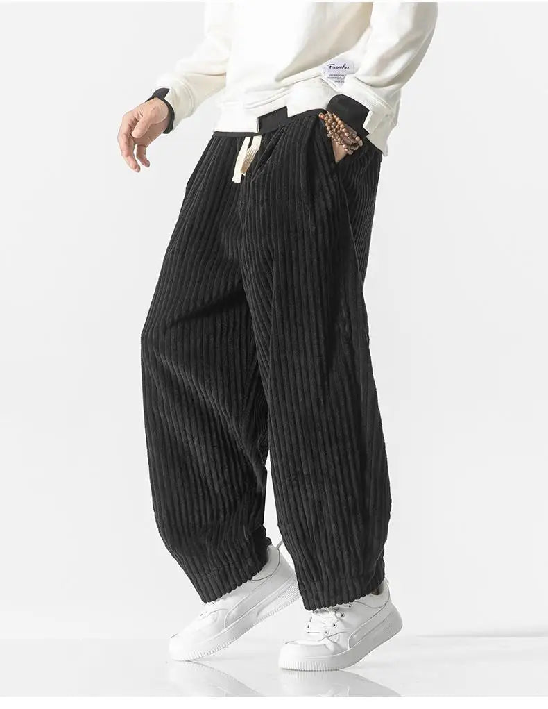 Losse Rechte Broek Heren – Comfortabele Casual Broek van Katoen voor Dagelijks Gebruik
