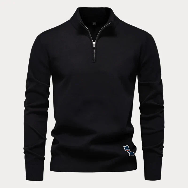 Heren Pullover Kwart Rits – Comfortabele Trui met Rits voor Casual en Sportief Gebruik