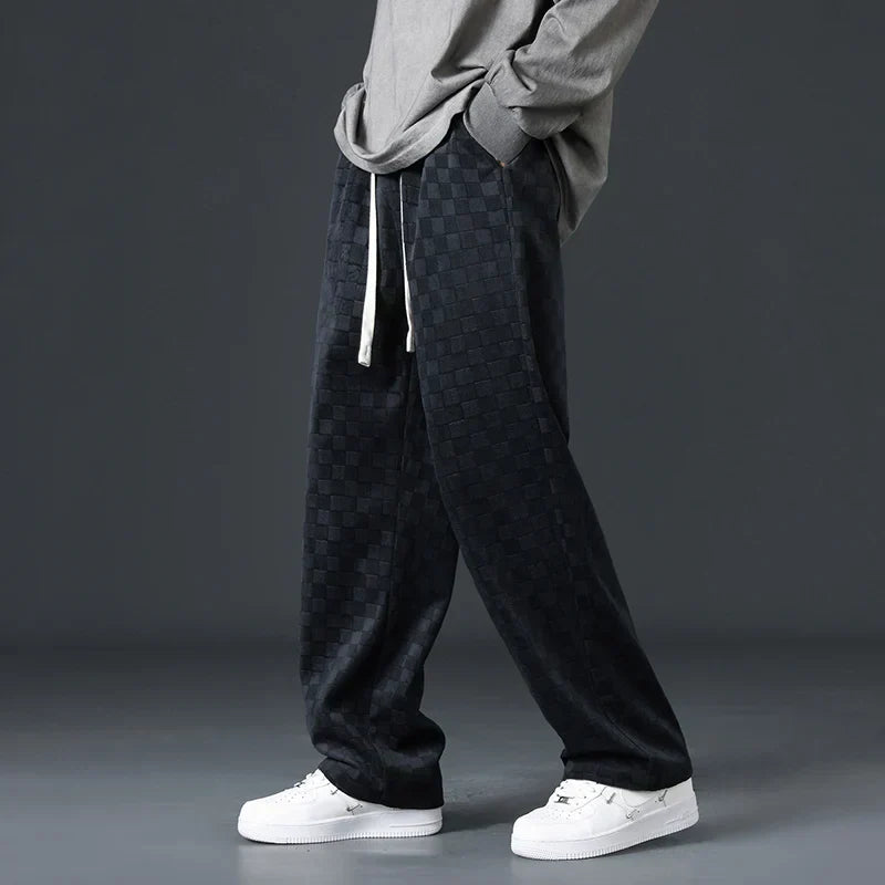 Joggingbroek Heren – Geruite Sportbroek van Katoen voor Comfortabel Gebruik