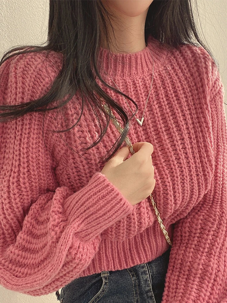 Trui Dames Korte Mouwen – Stijlvolle Verkorte Trui van Katoen voor Casual Outfits