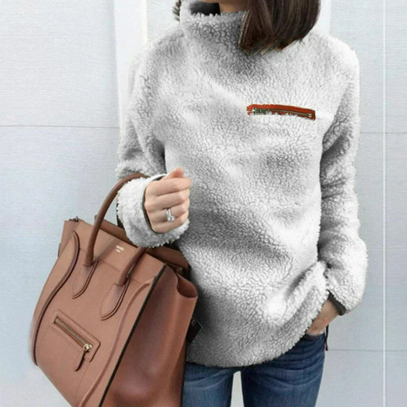 Lange mouw coltrui dames – Comfortabele trui van zachte stof voor herfst en winter