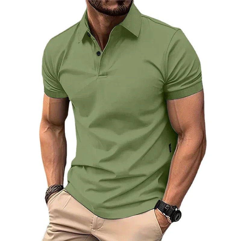 Zomer Polo Heren – Korte Mouwen, Comfortabele Katoenen Poloshirt voor Casual Dagen