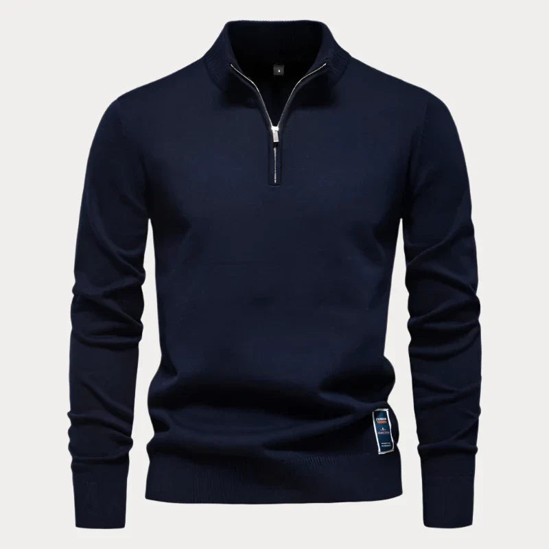 Heren Pullover Kwart Rits – Comfortabele Trui met Rits voor Casual en Sportief Gebruik