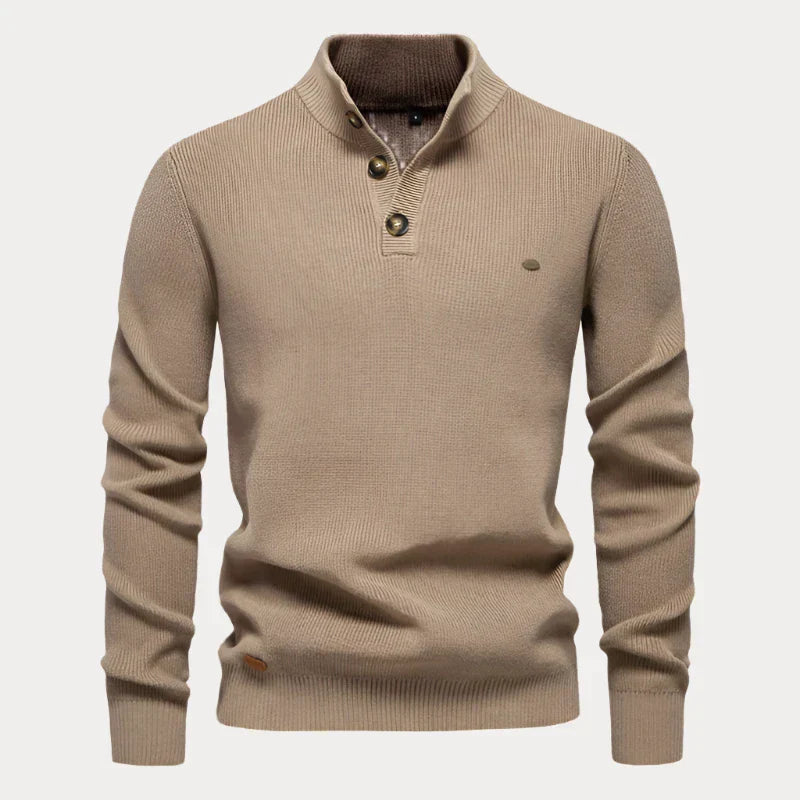 Pullover heren – Opstaande kraag, comfortabele trui voor casual en sportief gebruik