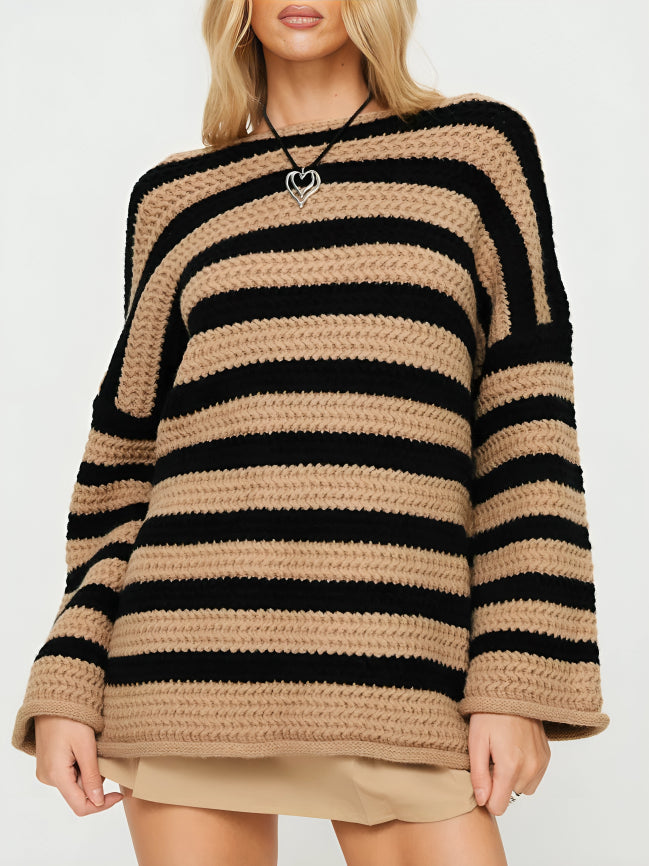 Gestreepte Dames-Trui – Comfortabele trui voor dames in trendy design