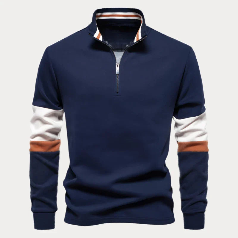 Herenpullover met Rits – Comfortabele Kwart Rits Trui voor Herfst en Winter