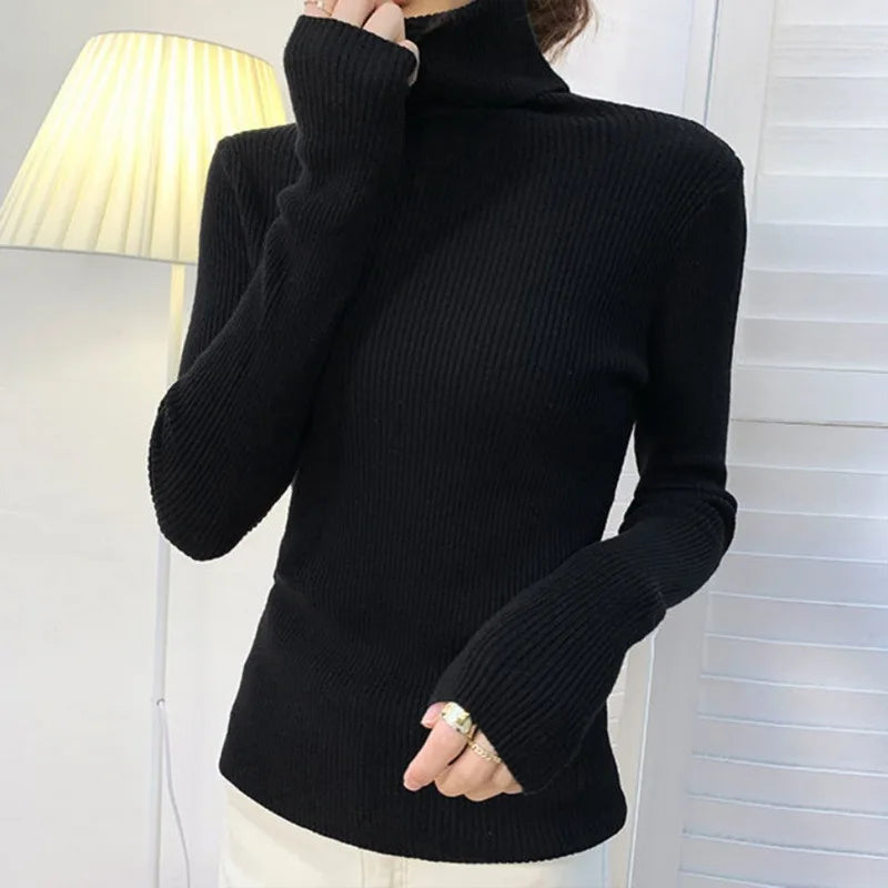 Dames Gebreide Coltrui – Warme en Stijlvolle Trui voor Herfst en Winter
