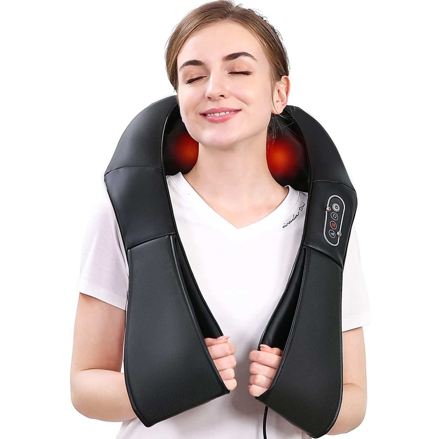 Shiatsu Nek- en Schouder Massager Verwarmd Diepe Weefsel Drukpunt