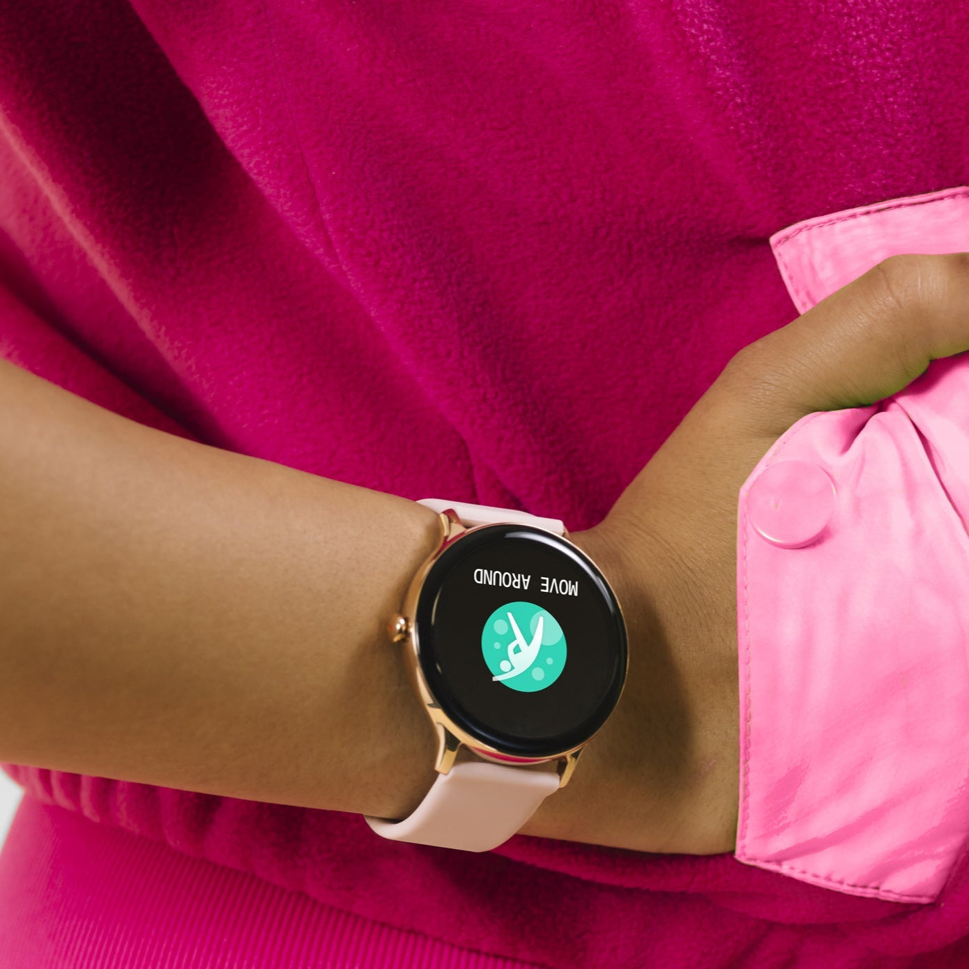 Slimme Horloge Ronde Display Siliconen Band Fitness