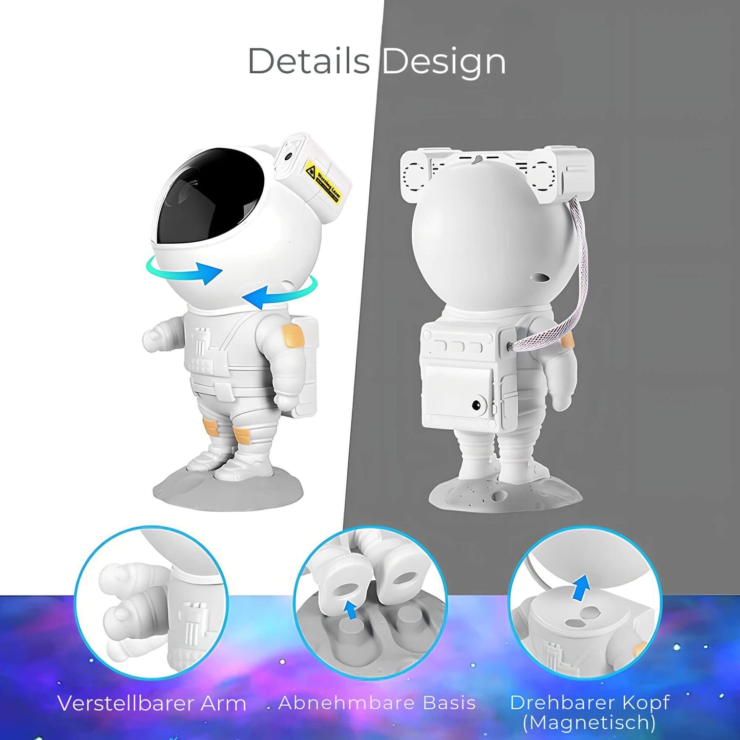 Sterrenprojector Nachtlamp Astronaut voor Kinderen