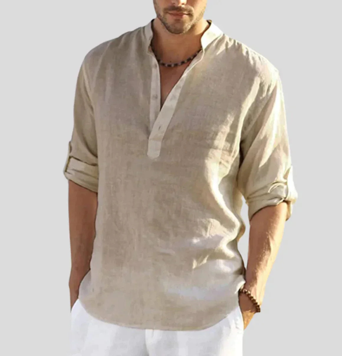 Heren overhemd linnen – Elegant casual overhemd voor zomer en feestgelegenheden