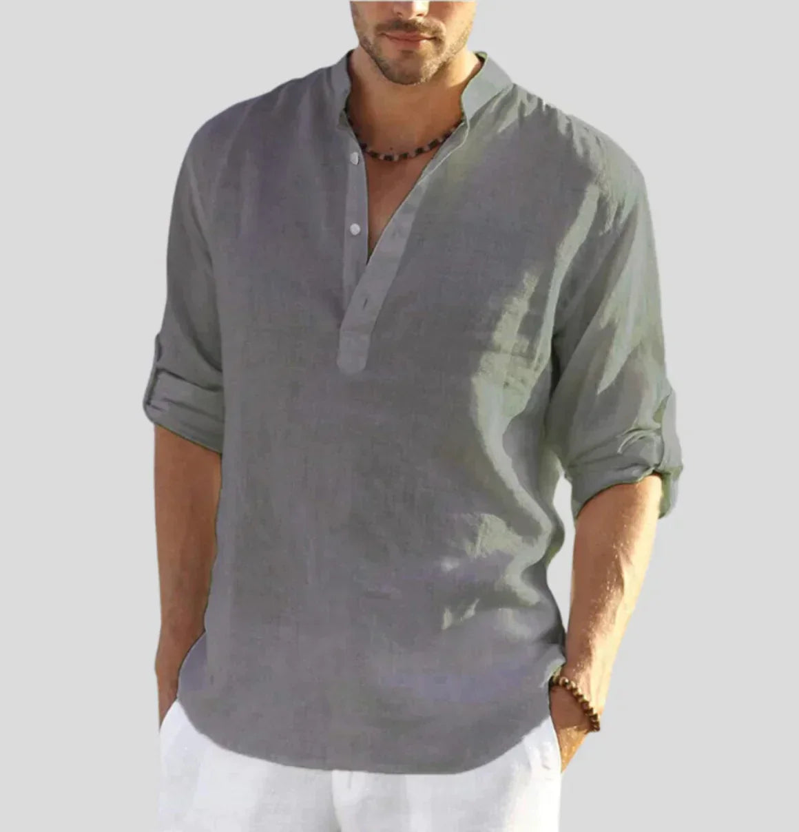 Heren overhemd linnen – Elegant casual overhemd voor zomer en feestgelegenheden